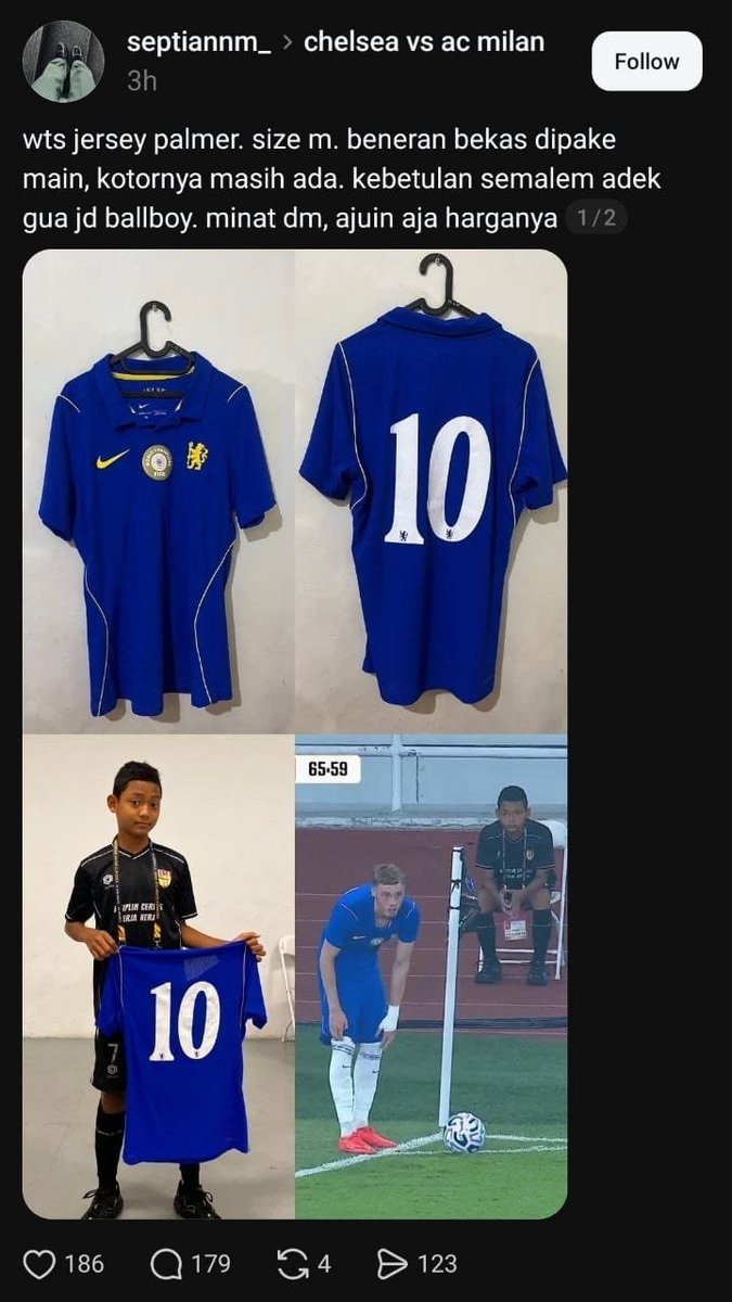 realmadridindo1's tweet photo. Jersey dari Palmer langsung dijual anjir sama abangnya🤣😭 https://t.co/WSSmFxIv4I