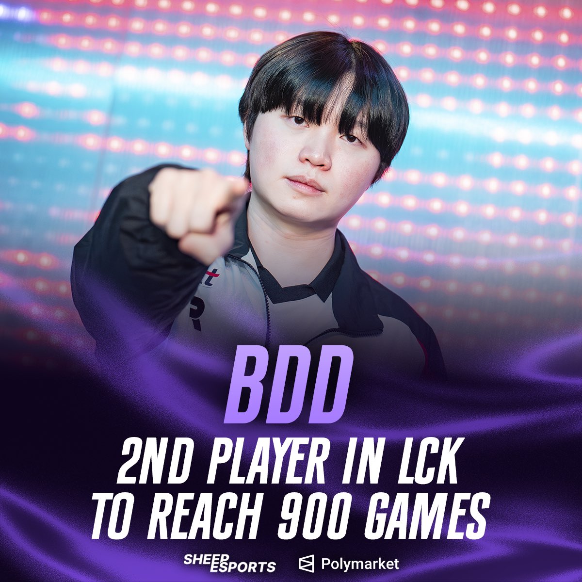 Sheep_Esports's tweet photo. KT Bdd 🇰🇷 becomes the second player in LCK history to reach 900 games played!

🥇 T1 Faker 🇰🇷 — 1,131
🥈 KT Bdd 🇰🇷 — 900
🥉 GEN Kiin 🇰🇷 — 848 https://t.co/VN8QFMN8C4