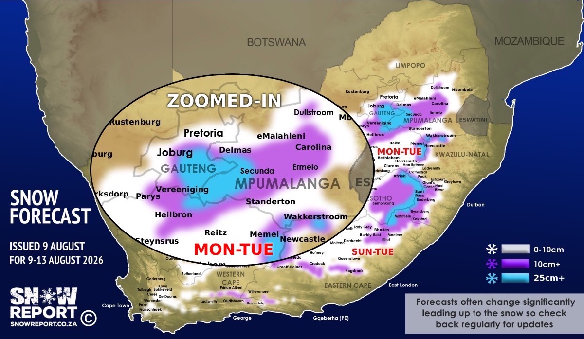 SnowReportSA's tweet photo. ❄️❄️❄️ SNOW FORECAST: Snow still possible for Joburg - more details at https://t.co/qs5oMScTA4 #snowreportsa #africansnow #weather #joburgsnow https://t.co/e68F3dqqju