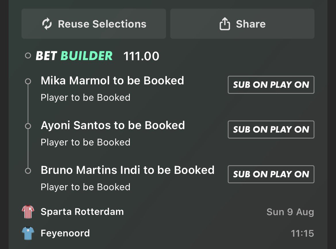 DavesCardTips's tweet photo. 🇳🇱 Sparta Rotterdam v Feyenoord 

-1U single, 0.5U double, 0.25U treble- https://t.co/5KdtN58Omo