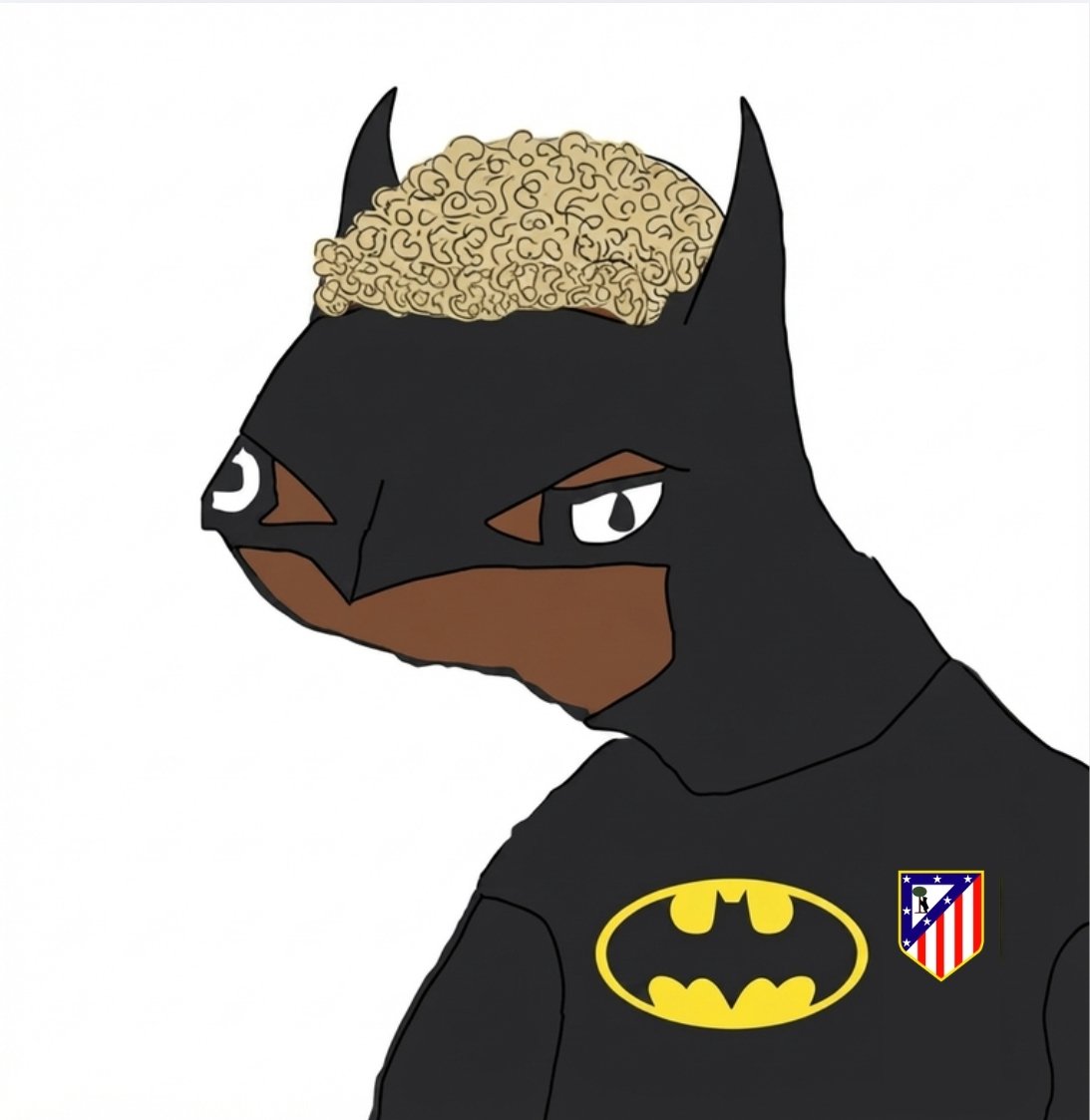 PruebasPepito1's tweet photo. todos los que están viendo la imagen de Osimhen Batman y no se están poniendo la foto que luego no se suban al barco cuando el @Atleti la suba al anunciar su fichaje...

AVISO
#OsimhenRojiblanco https://t.co/I2QFhS1Oev