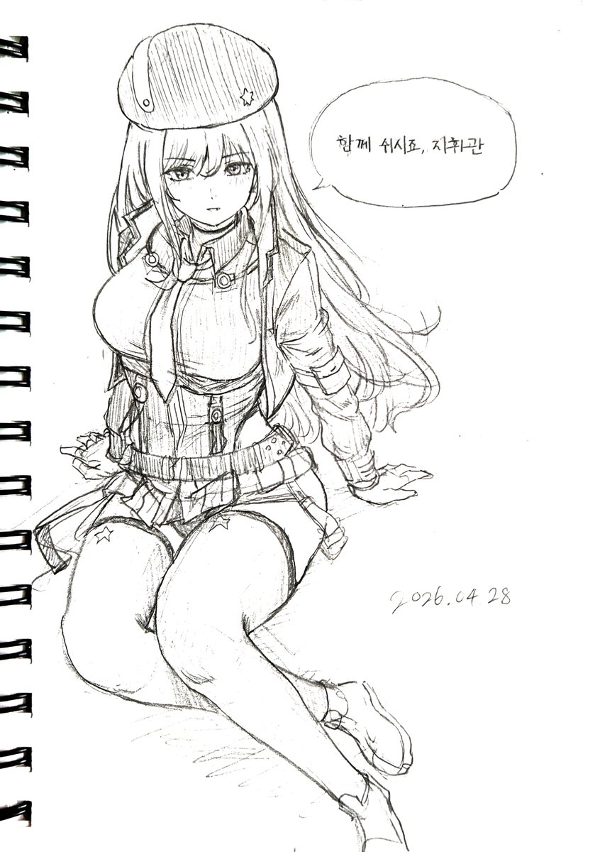 ariari_KR's tweet photo. 군대 전역 기념으로 올리는 니케 손그림
#니케 #NIKKE https://t.co/j9kWyeLjgs