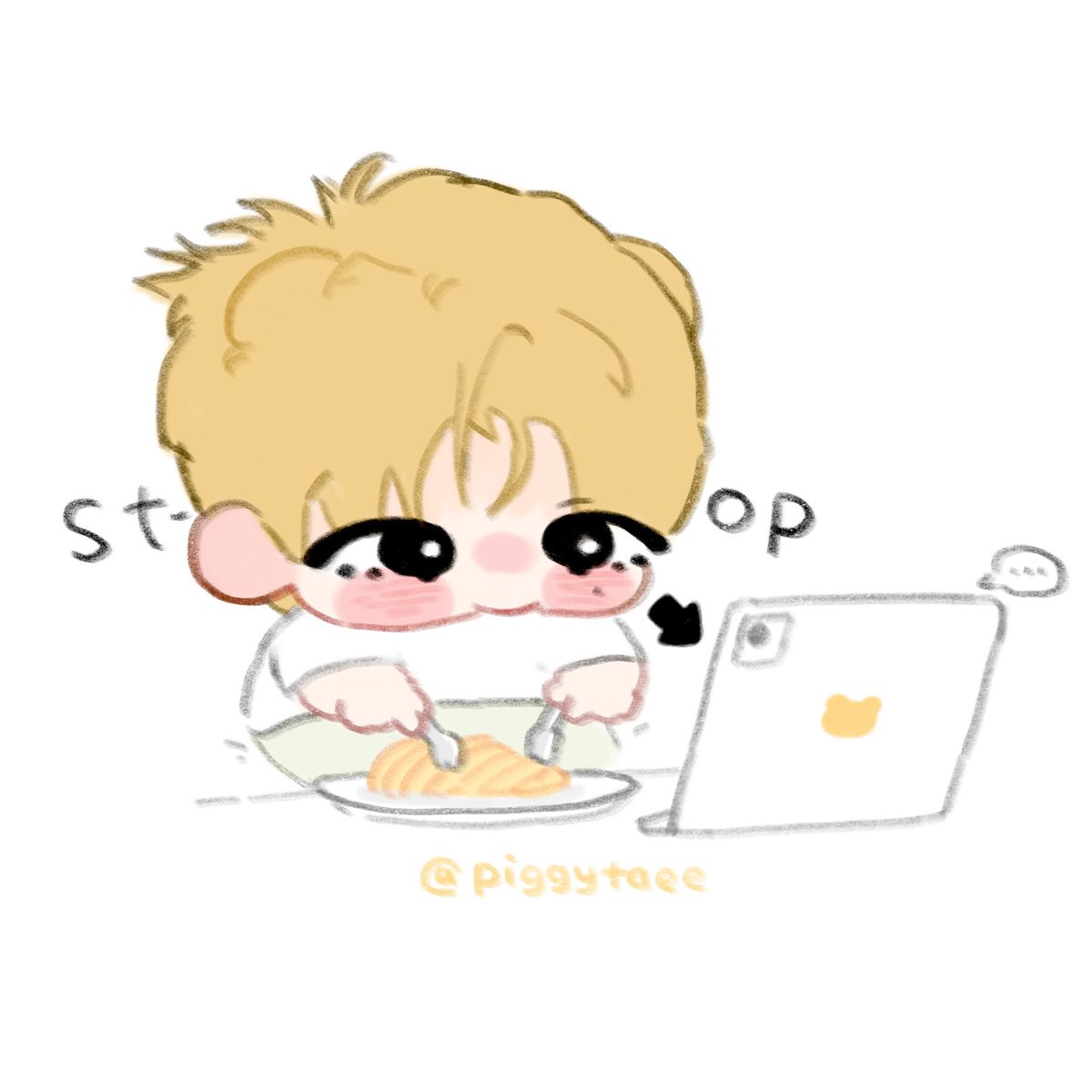 piggytaee's tweet photo. eat or watch🍽️👀⏸️🤭
 #V #뷔 #TAEHYUNG #BTSV https://t.co/3Z6UDUs9kp