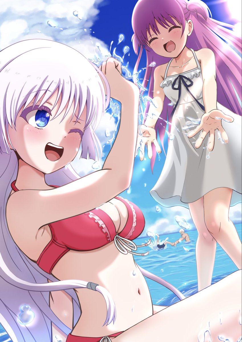 KJrl50OgipLhgid's tweet photo. 魔法の絵日記
「きょうはかぞくみんなでうみであそんだ
とってもたのしかった！」

#サマポケ 
#しろは 
#うみ https://t.co/vvzK734aFY