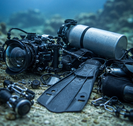 Divemaster_hyde's tweet photo. 道具たちも、海を待つ横顔をしてる

#水中光線 #diving #underwaterphotography #mysticalocean #海のある暮らし #光の表現 https://t.co/FMrBlulkww