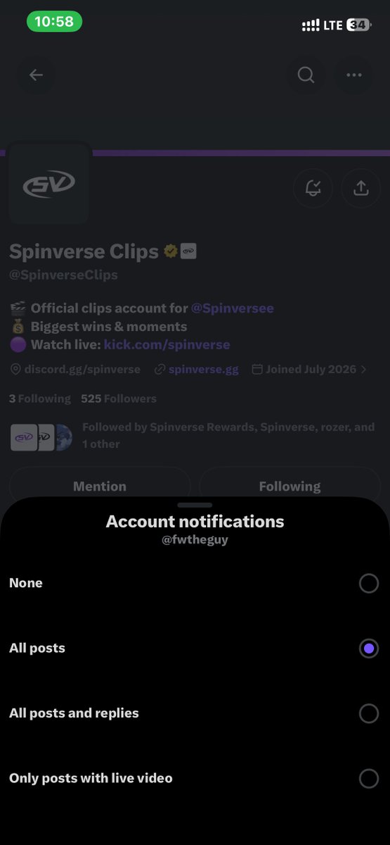 fwtheguy's tweet photo. @rozerr @Spinversee @SpinverseVIP @SpinverseClips followed all accounts with notis on and liked + retweeted. I hope to be among among winners for this one. Thank you 

@Cad0r_ 
@qwibill 
@midedotsol 

good luck to me https://t.co/C32pTt9HfW