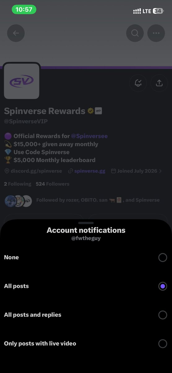 fwtheguy's tweet photo. @rozerr @Spinversee @SpinverseVIP @SpinverseClips followed all accounts with notis on and liked + retweeted. I hope to be among among winners for this one. Thank you 

@Cad0r_ 
@qwibill 
@midedotsol 

good luck to me https://t.co/C32pTt9HfW