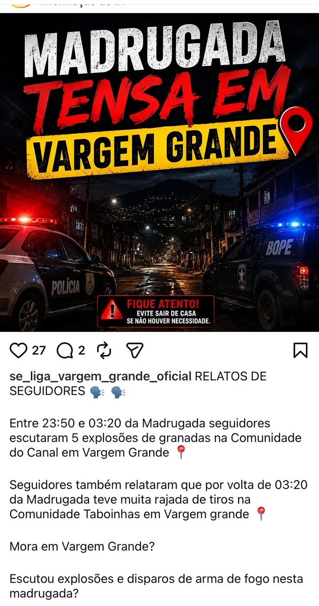 pazgrfc's tweet photo. @CrimesNewsBR TCP deu um baque na comunidade taboinha em Vargem Grande https://t.co/gBz9kJQxud