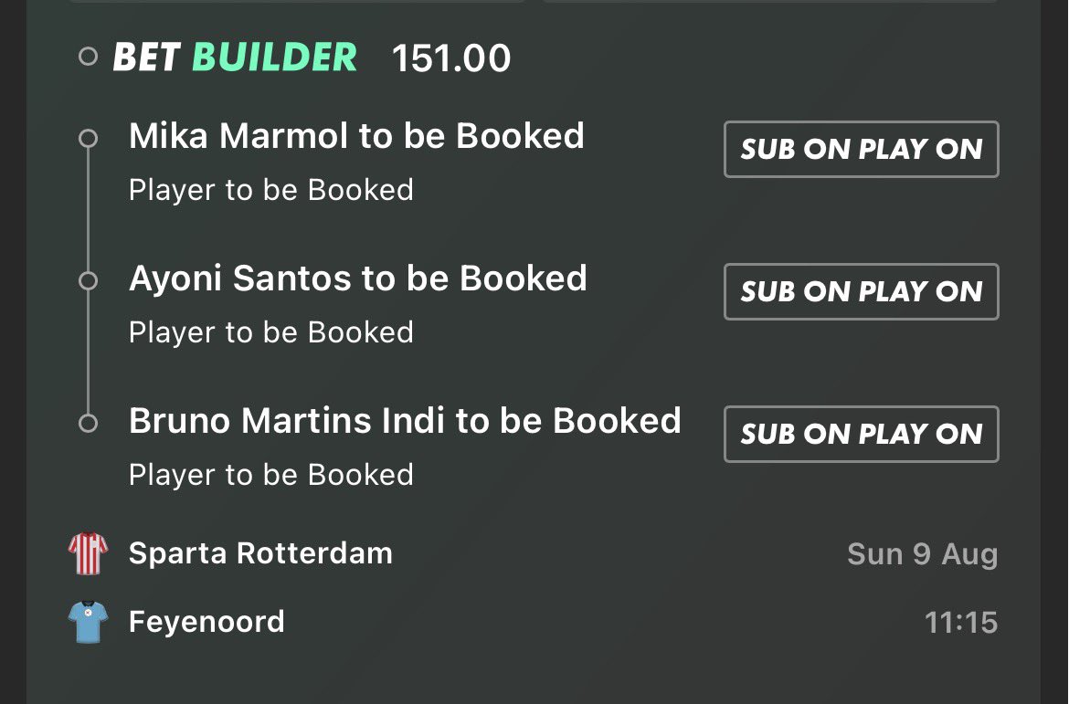 DavesCardTips's tweet photo. 🇳🇱 Sparta Rotterdam v Feyenoord 

Cash the treble and replace and if you can cash the single for the stake replace at 5s 🤝 https://t.co/RWft94qsJP