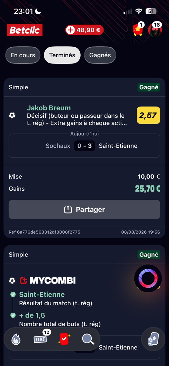 Prmasto's tweet photo. @Betclic Et qui dit ligue 2 dit douille ? Parce que Breum a été décisif 2 fois donc payez la XtraWin svp https://t.co/QZNlDOPOEQ