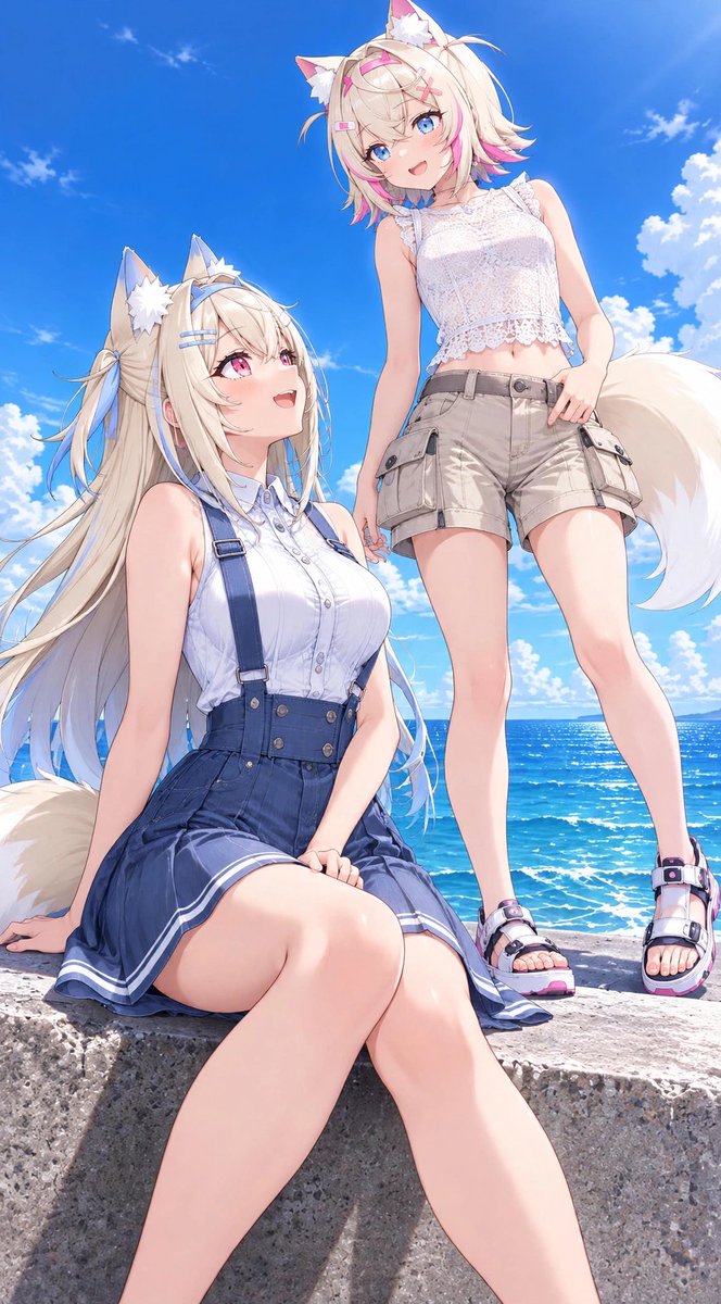 yousty_01's tweet photo. 海に行きたあぁ〜い🏖️
Fan Art: FUWAMOCO #AIイラスト https://t.co/4jkpuNBHpe