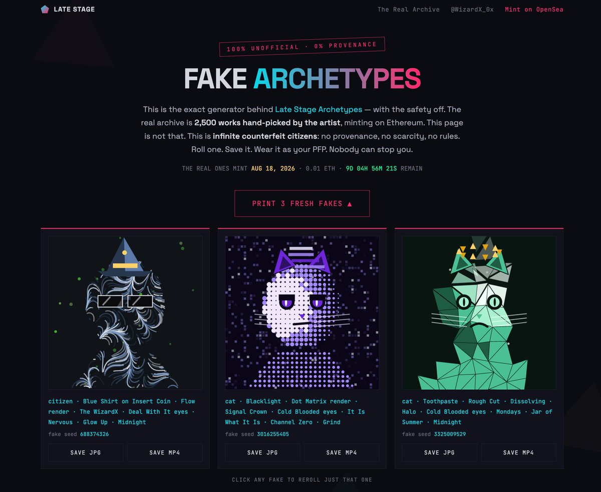 Easy__Weezy's tweet photo. Hey Guys🎨,

Was just going through Wizard and i do think the concept of @WizardX_0x Late Stage Archetypes 

is deeply tied to the idea of community building and the value of consistent engagement. 

As users create and verify posts, they move through a series of pricing tiers, each offering a lower Day One mint price.

Starting with a single post to achieve a price of 0.007, the requirements escalate: 

3 posts for 0.006, 
6 for 0.005, 
and continuing in this pattern until reaching 28 posts for the lowest mint price of 0.001.

This progression highlights the importance of sustained effort.

what is critical to this process is the emphasis on original content like the new ask for creators on X 

and the exclusion of posts from very new or insignificant accounts, 

ensuring that the system is used as intended and that all participants benefit from a fair and engaged community environment.
