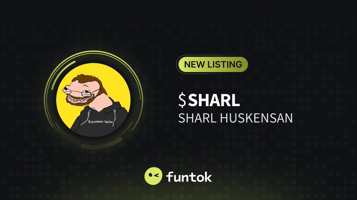 funtokio's tweet photo. π₯ New Listing @sharlhuskens π₯
$SHARL is now listed on FunTok.
π° Market Cap: $148,456
π Discover: https://t.co/HutoFSpQdm
#NewListing #FunTok #Cardano https://t.co/k3BrdRTLdQ