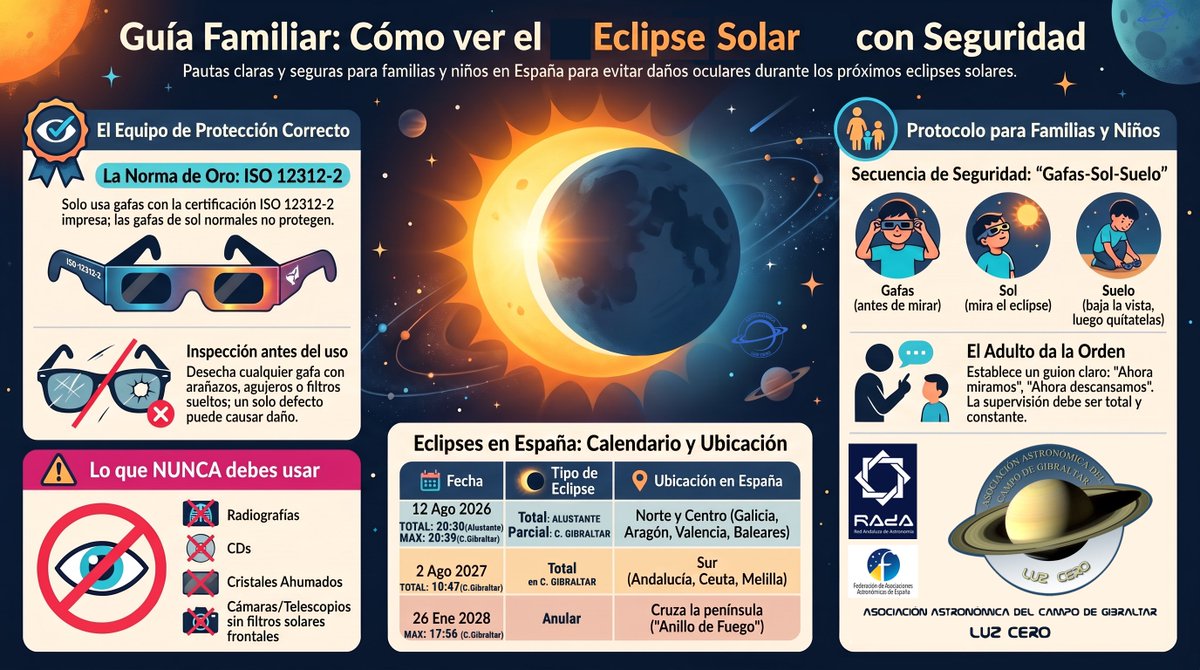 LuzCeroAstro's tweet photo. GUÍA DE SEGURIDAD PARA VER EL ECLIPSE https://t.co/ubqg7u8clr