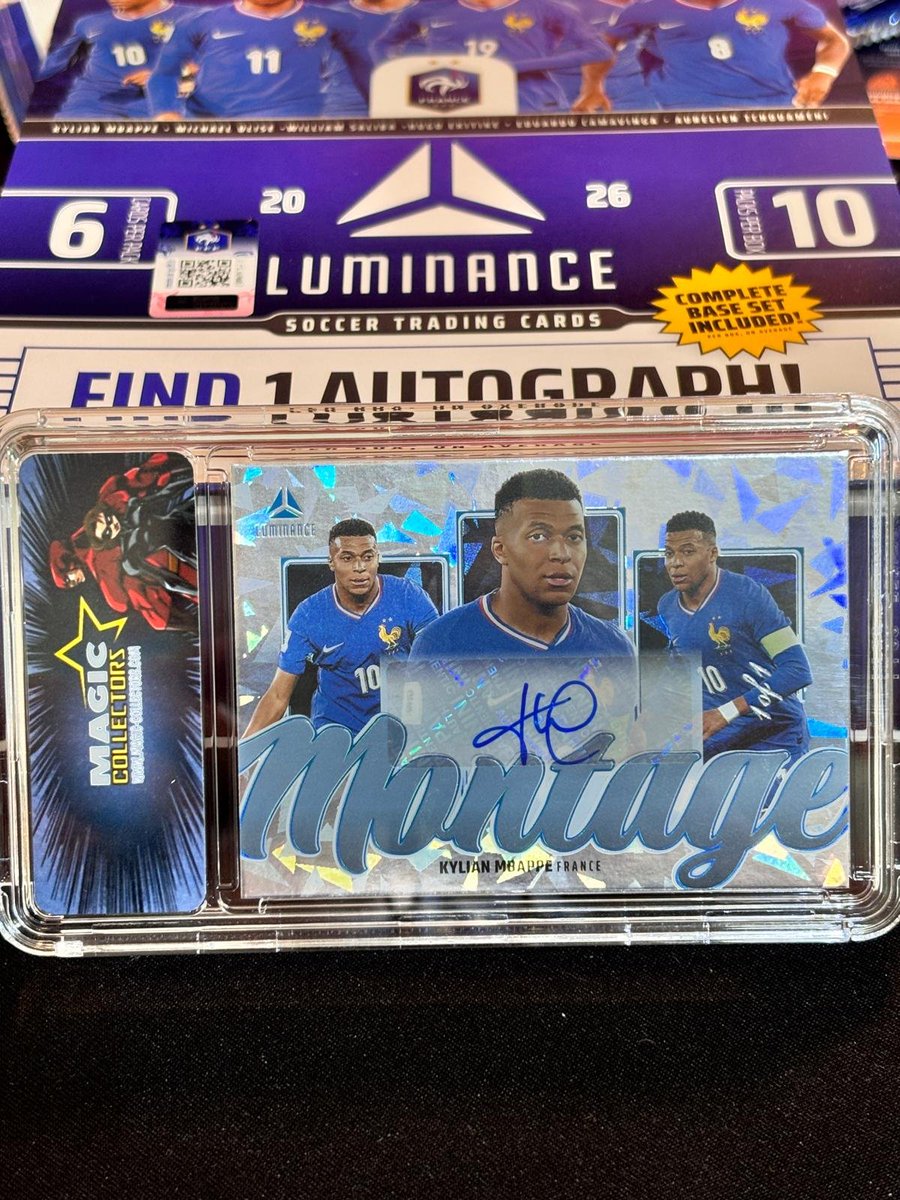 MCollectorsMars's tweet photo. @CardPurchaser Hello @CardPurchaser ! Yesterday ! In our shop in France on our #MagicTable ! #Mbappe #1of1 ! Enjoy The Hobby World ! #Panini #Luminance https://t.co/hhriKLNDCC