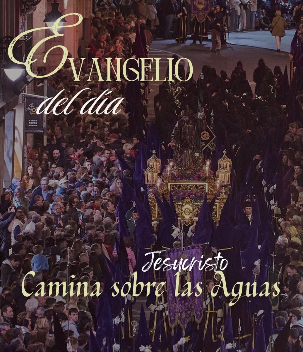 nazarenovall's tweet photo. #EVANGELIODELDOMINGO :

“Hombre de poca fe, ¿por qué dudaste?” En cuanto subieron a la barca, el viento se calmó. Los que estaban en la barca se postraron ante Jesús diciendo:
“Verdaderamente tú eres el Hijo de Dios.”

📖{Mt. 14, 22-33} https://t.co/eLMahjvoD1