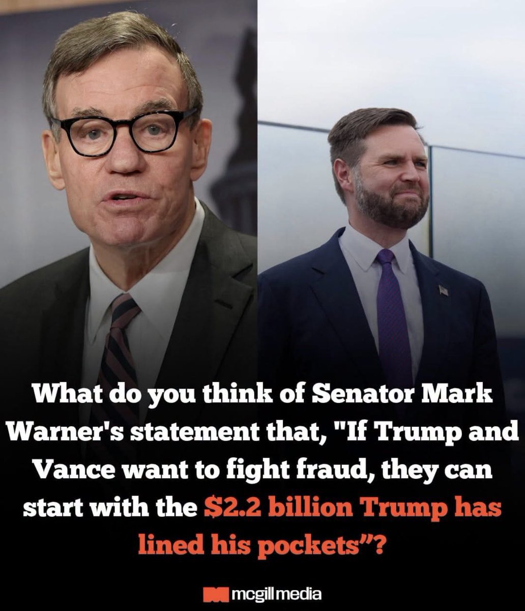 Proudarmyb6's tweet photo. I agree with Sen. Mark Warner! ✅ https://t.co/RcCd990TwG