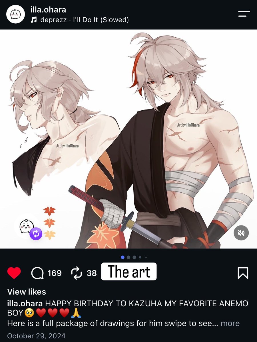 SupraVu4526's tweet photo. I did a pose by the art on Instagram 
.
.
Credit: @/illa.ohara via Instagram
Link: https://t.co/p6YreQXBgg
I had asked a permission to the artist to use the art to pose this https://t.co/kDeyeoXZ9S