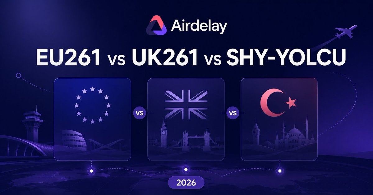 airdelaynet's tweet photo. EU261, UK261 oder türkische Fluggastrechte?

Welche Regeln gelten können, hängt u. a. von Route, ausführender Fluggesellschaft und Flugstörung ab.

Unser neuer Vergleich:
https://t.co/gNuI037K9f https://t.co/CRZwI2wFLP