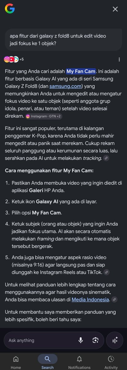 meehardja's tweet photo. @samsungID Fitur My FanCam di #GalaxyZFold8 jadi andalanku buat highlight momen paling seru dari video. 
#SearchGalaxyZFold8Uniqueness 
#FoldTheDoubt 

fangirling jadi makin asikkk🎀 https://t.co/fR3reufQ4s