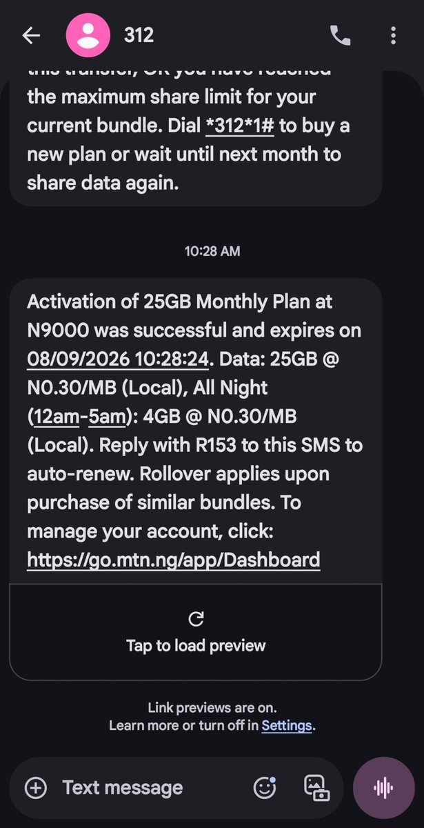 MCBOBO19's tweet photo. I was offered 50GB for ₦9,000 before payment and proceeded based on that offer.
After payment, only 25GB + 4GB All Night was activated.
50GB before payment → 25GB after payment. @MTNNG please explain and resolve this. I expect the advertised offer to be honoured. https://t.co/rWv2xQmIA8