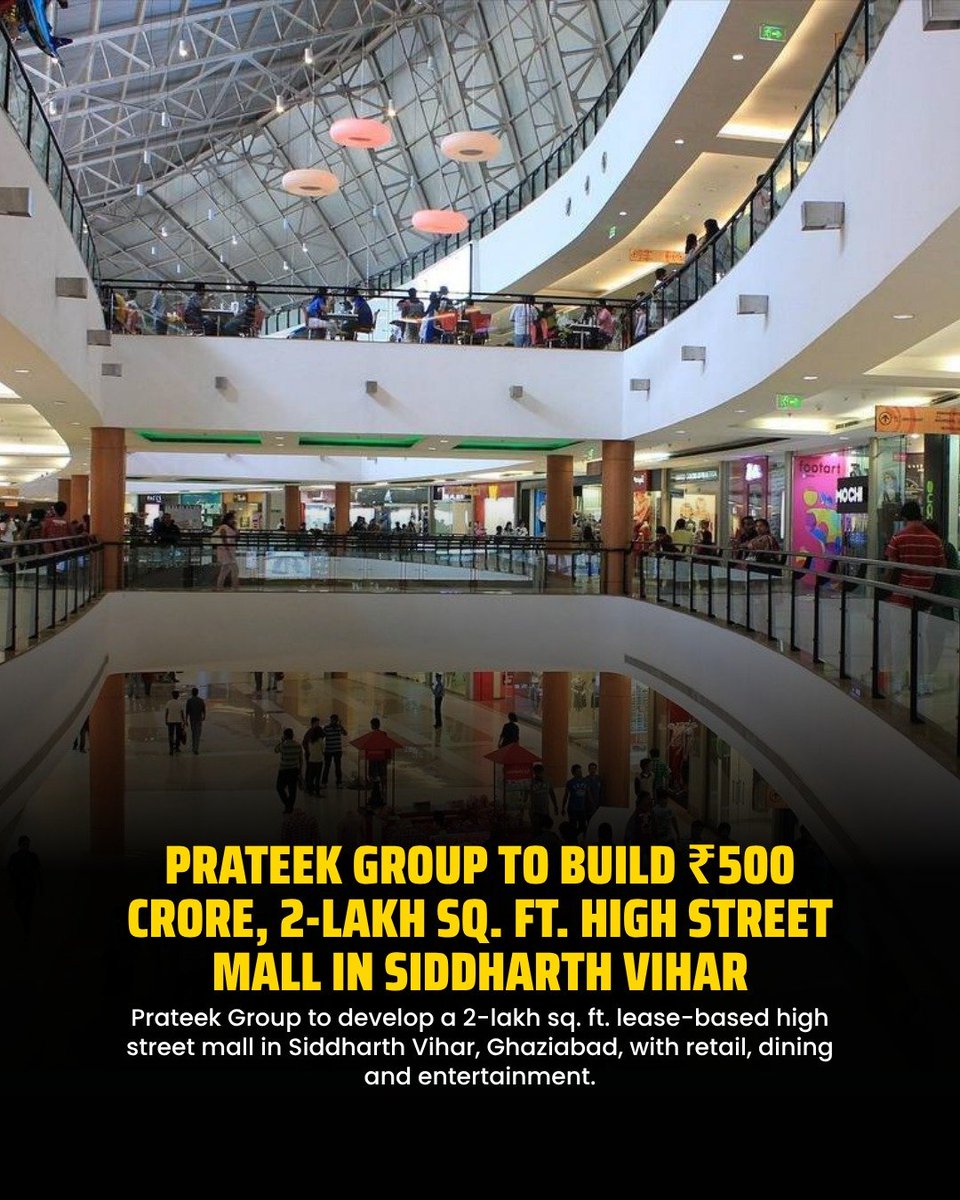Pk22717855's tweet photo. Prateek Group has announced plans to develop a ₹500 crore, 2-lakh sq. ft. high street mall in Siddharth Vihar, Ghaziabad

#PrateekGroup #Ghaziabad https://t.co/bDCZz0aeMU