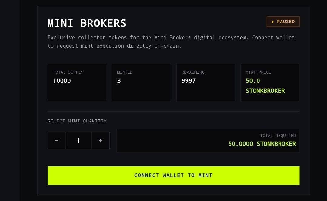 minibrokers's tweet photo. Mini Brokers Mint Details

Mint is launching within the next 2 hours.
Mint 1 NFT for 50 solana:92LKNLj4aU9sjUKkgH5mQCuQTPSr42HwF2QrdWDApump 

Mint Page: https://t.co/etoTENi6rm

OpenSea: https://t.co/BW2mDOoXy3

Missions start from Day 1

Follow, stay updated, and be ready for the launch