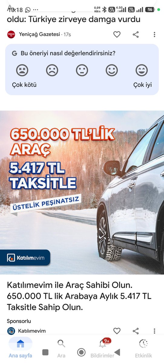 ibrahim75365332's tweet photo. Bu reklama izin veriyorsanız bundan Ya birileri Nama elde ediyor ya da halkı kandırmak için bir boşluk bir fırsat var yasalarda peki devlet nerede bu konuda hükümet nerede Ticaret Bakanlığı nerede Niye Denetim yok 5417 TL ile araç almak istiyorum Hadi versinler hadi
@tcbestepe https://t.co/gVEiW2b4pC
