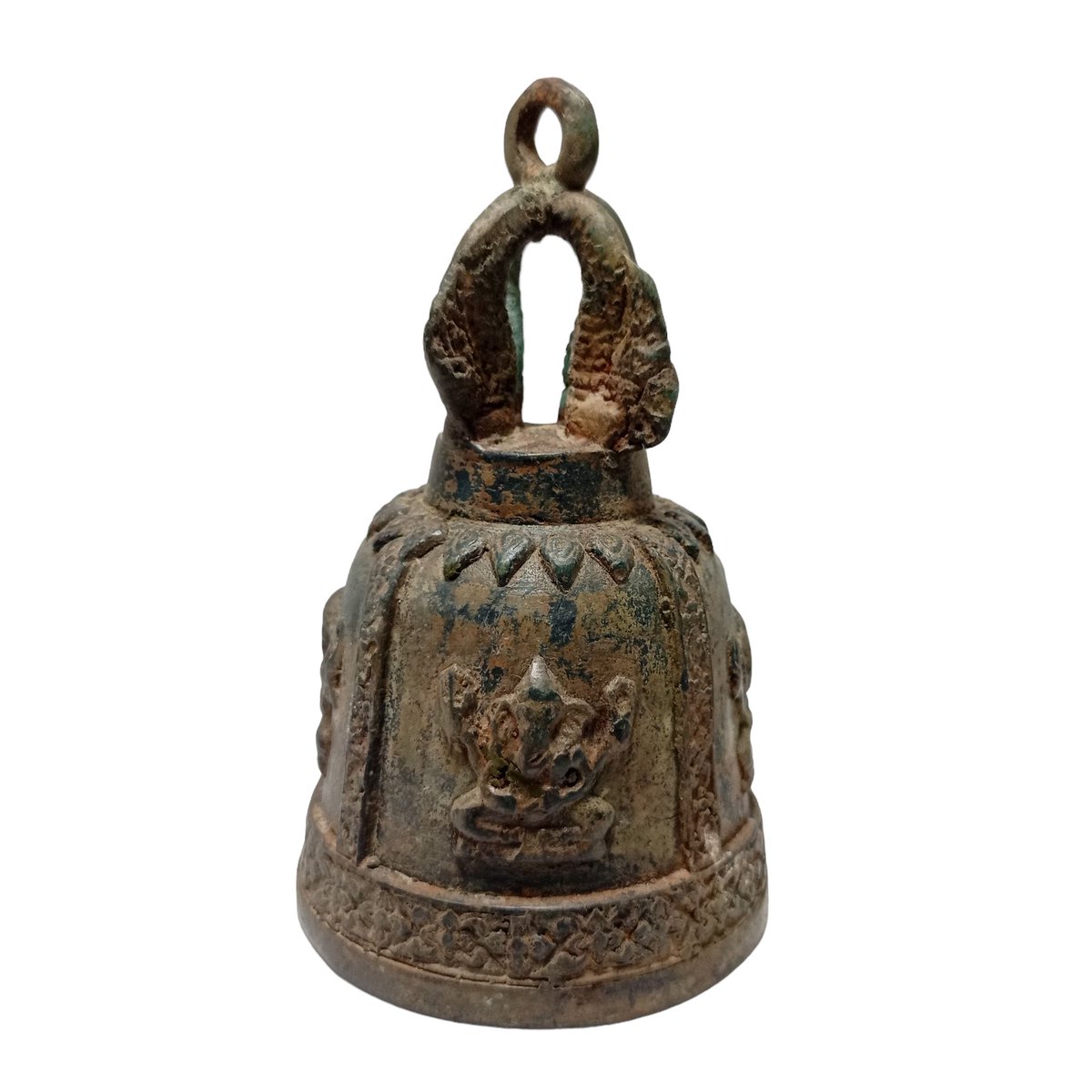 collectible2489's tweet photo. Add a touch of Southeast Asian charm to your space with this antique-style Thai Temple Bell featuring God Ganesh 🐘 Brass beauty, 3"x5" perfect for hanging decor! #GaneshBell #ThaiDecor #BrassArt #ElephantVibes #HomeStyle 🛎️✨https://t.co/EWgBuFvyRs #eBay via @eBay https://t.co/KM7zXXFxZc