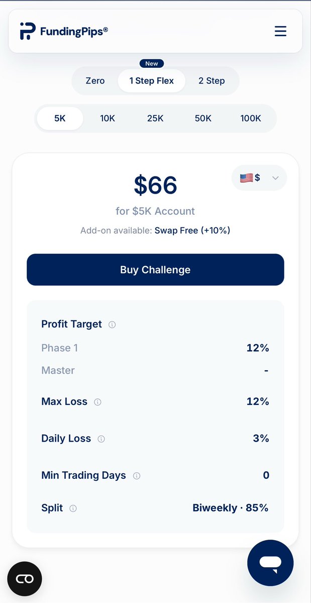 erti_trades's tweet photo. Get a $5K 1-Step Flex @fundingpips Account 🔥

• 12% Max Loss
• 12% Profit Target
• One day to pass → straight to Master 🔥

All of this for just $66.

Use my code ERTICOLLA for 20% OFF 💰

Don’t miss it. 👊🏻 https://t.co/ySVTnaLZDq