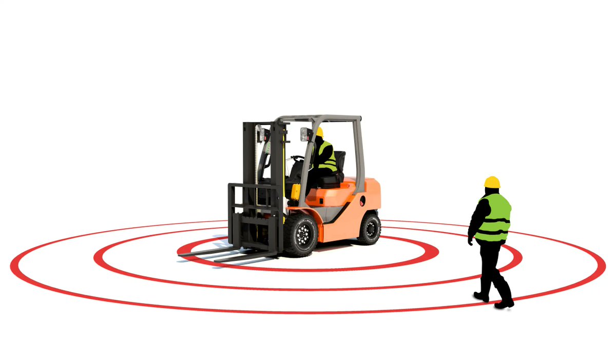 Inmote's tweet photo. Using @Teltonika EYE (Bluetooth beacon) and RUTX10/RUTX11 router we build a warehouse safety solution. A forklift is equipped with a Bluetooth beacon. The router detect if the forklift enters a predefined zone and switched ON a LED projector on entry. https://t.co/L9G8khnipc