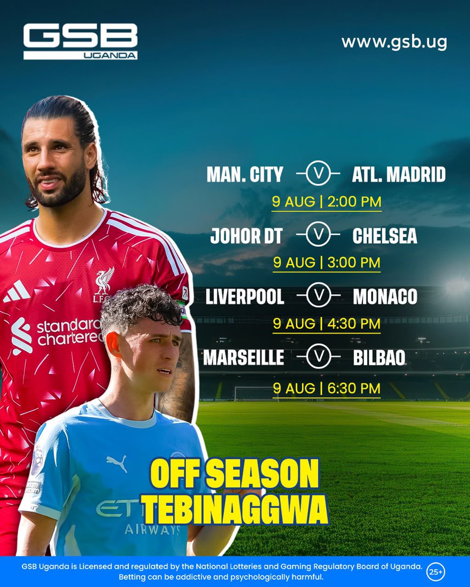 TheosBarham11's tweet photo. What a beautiful Sunday of football! ⚽

Click 👉 https://t.co/TIKLXPFTuQ to bet on all the top friendly games with better odds @GSB_Uganda
#Theos https://t.co/k1OoGVxKdi