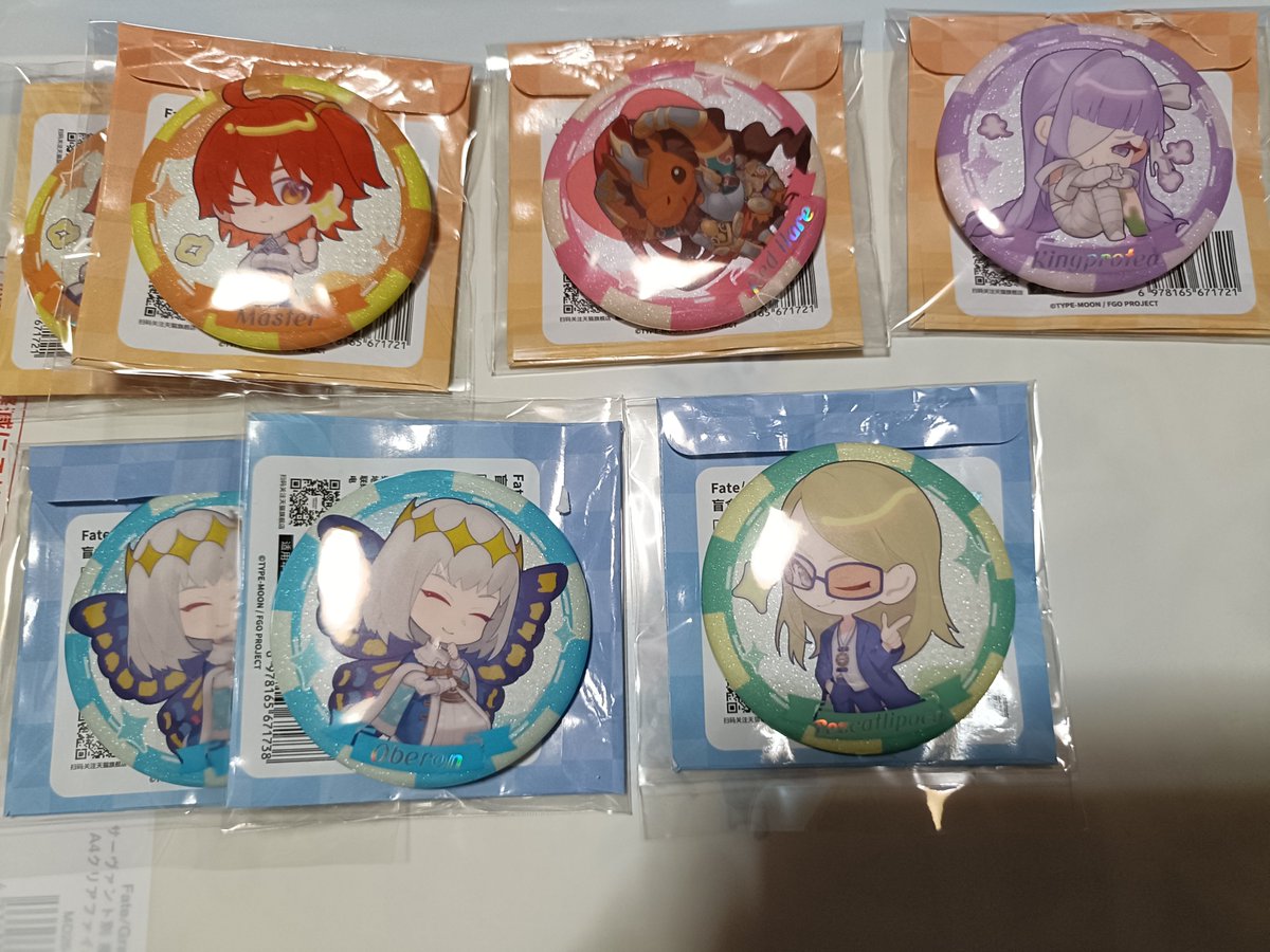 suzukaze_Goods's tweet photo. 【交換】Fate FGO 簡体字版 中国 缶バッジ
譲)藤丸立香 ぐだ子 女主人公 赤兎馬 キングプロテア ★オベロン ★テスカトリポカ
求)同種 孔明(ロードエルメロイⅡ世)1点
初回プロカ必読。
同グループ(上段)との交換優先。★はFF様かつ自分用でお求めの方のみ
#fate交換譲渡タグ #FGO交換譲渡タグ https://t.co/AW9FyYF87S
