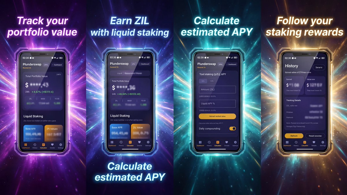 plunderswap's tweet photo. Zilliqa staking, right in your pocket. 📲✨

PlunderSwap Rewards is a mobile app that gives you a clean dashboard for your balances, staking positions &amp; claimable rewards, just connect your wallet and go.

Built by the community, for the community. 🏴‍☠️

https://t.co/SvmENbCICq https://t.co/vFqcn4Sm3f