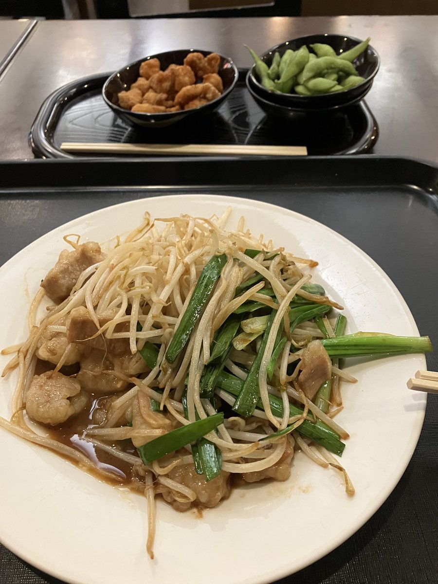 OyamaGenjin's tweet photo. 一円電車のあとは、ちょっと足を伸ばしてお風呂と晩御飯。
一応保健指導中なので夜の麺類は避けて，モツ炒めとオールフリーセットです😄 https://t.co/ty0UIVGzdh