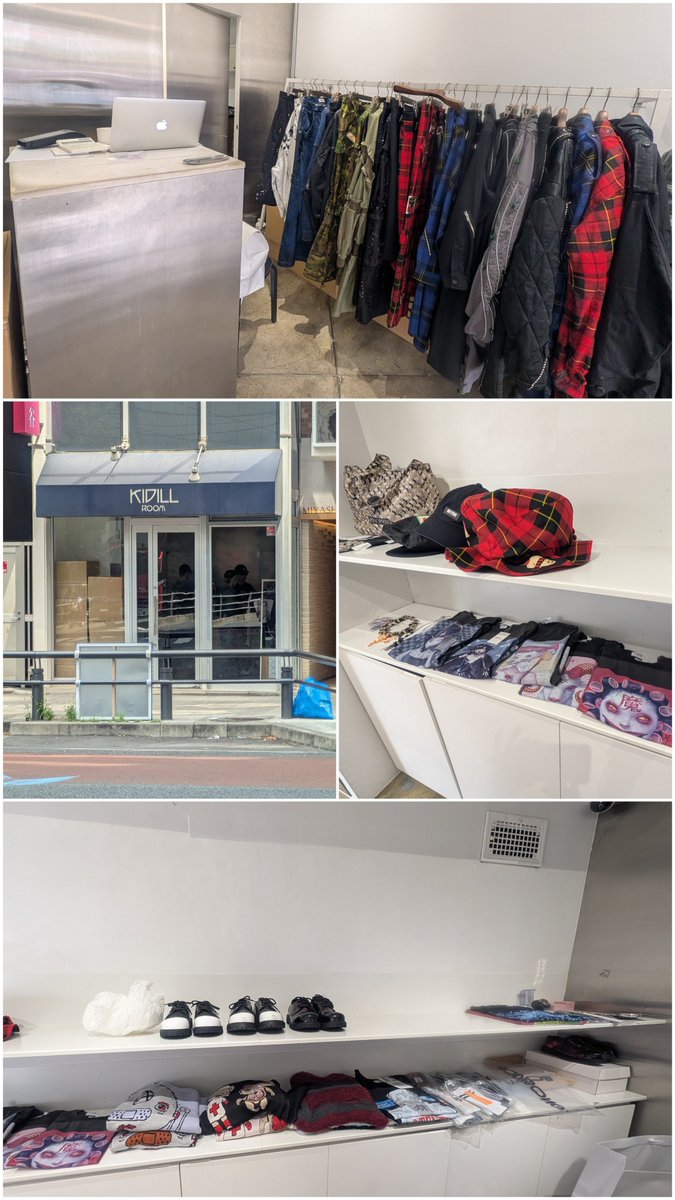 225amo's tweet photo. KIDILLのお店✨
問い合わせに丁寧に対応してくださるカネさんにやっとご挨拶‼️
初日で新作の売り切れが出てると聞いて2日目の今日行ってきた😊Trevor BrownコラボTシャツ購入🎶可愛い缶バッジもいただいた🎁選んでる間のお話もとても楽しかった🎶
また行きます‼️
#KIDILL #TrevorBrown https://t.co/IcvnkXcXg4