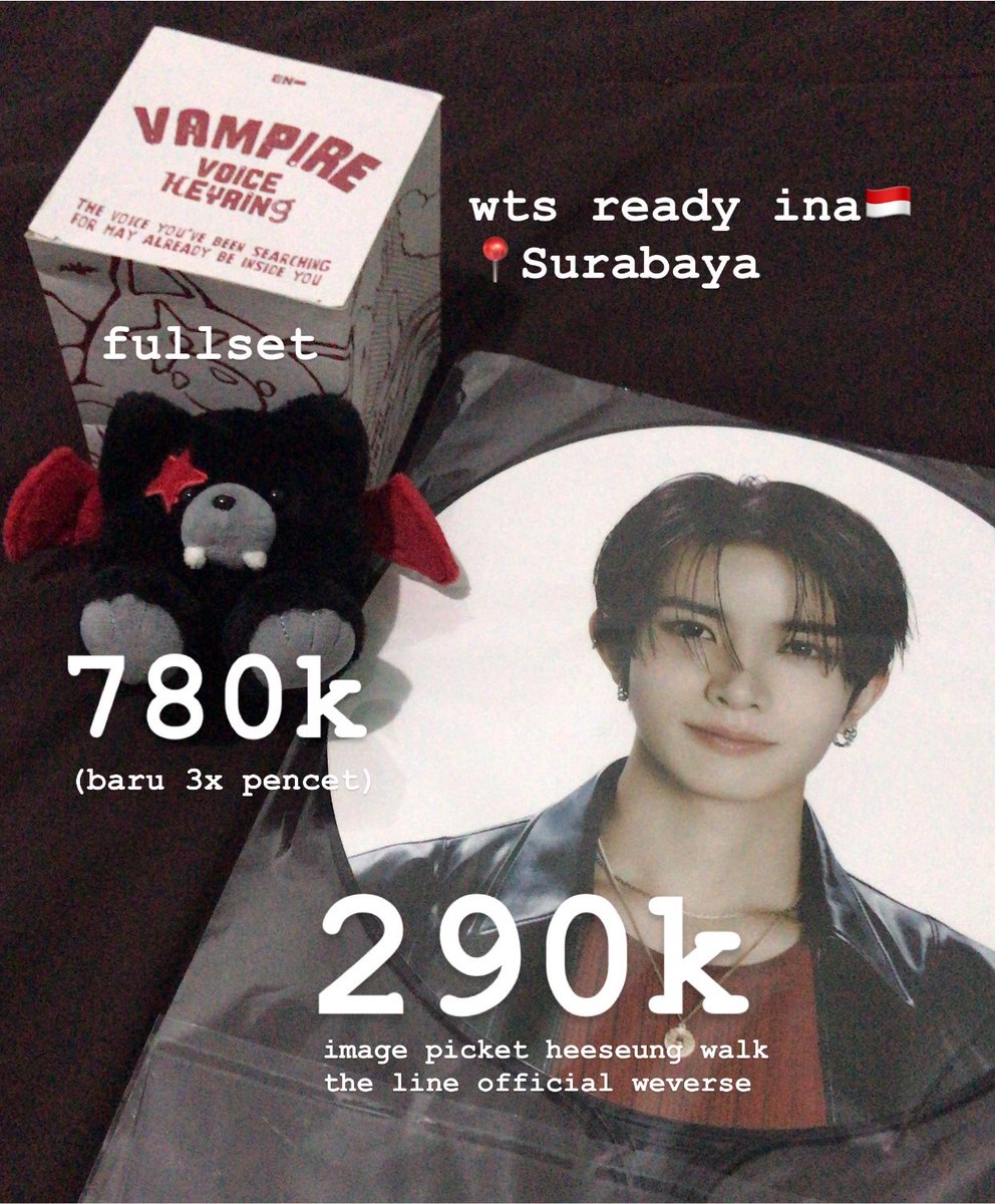 starleetaa's tweet photo. WTS / want to sell
image picket heeseung
doll voice keyring heeseung
 #enhypensell #engenesell 

📎 link co by dm!
⭐️ dom surabaya
⭐️ vidcon by dm
⭐️ co by oren
⭐️ exc co pack

not for sensitive buyer‼️
bebas boleh nanya nanya dulu^^ https://t.co/NeebspKVnd