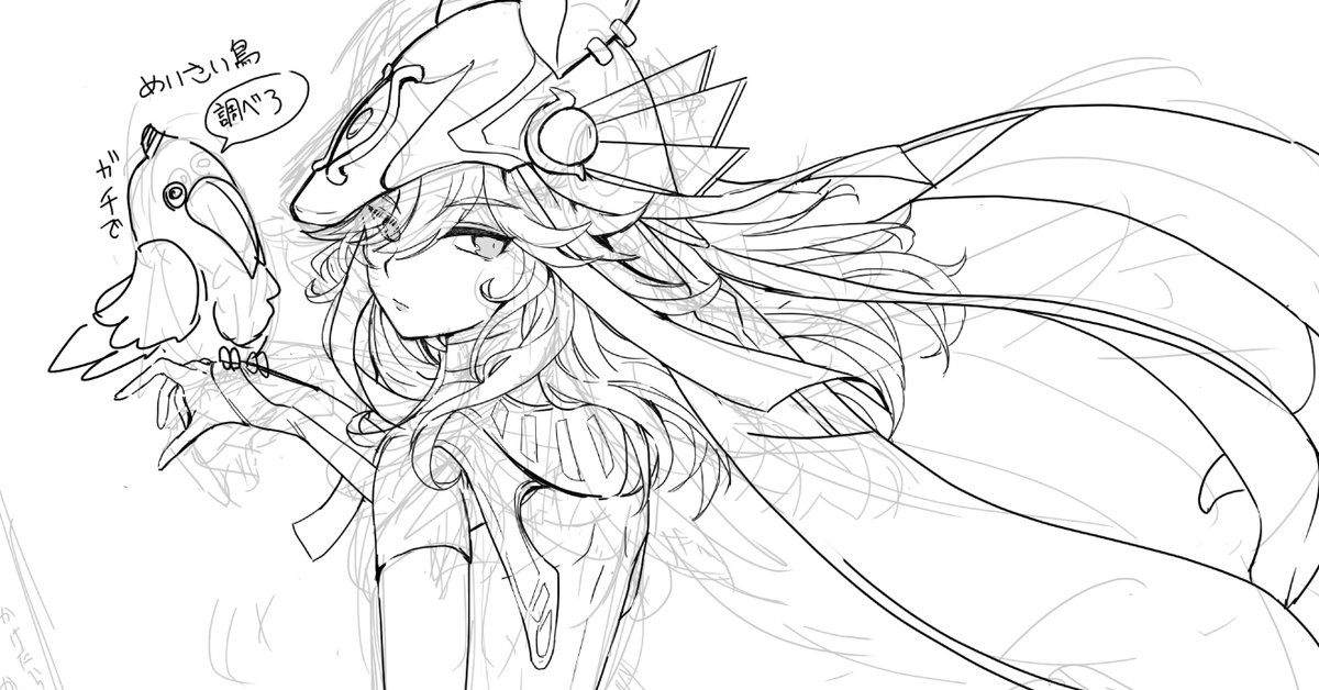 oekaki_torichan's tweet photo. 顔周りは好みに描けてきたのにそれ以外がやばくてやばい！って言って全然進まないWIP（鳥はいいですなんか最後に整えますガチ！わからんので瞑彩すら漢字がかけんかったので！！！） https://t.co/gVfFioZVbP