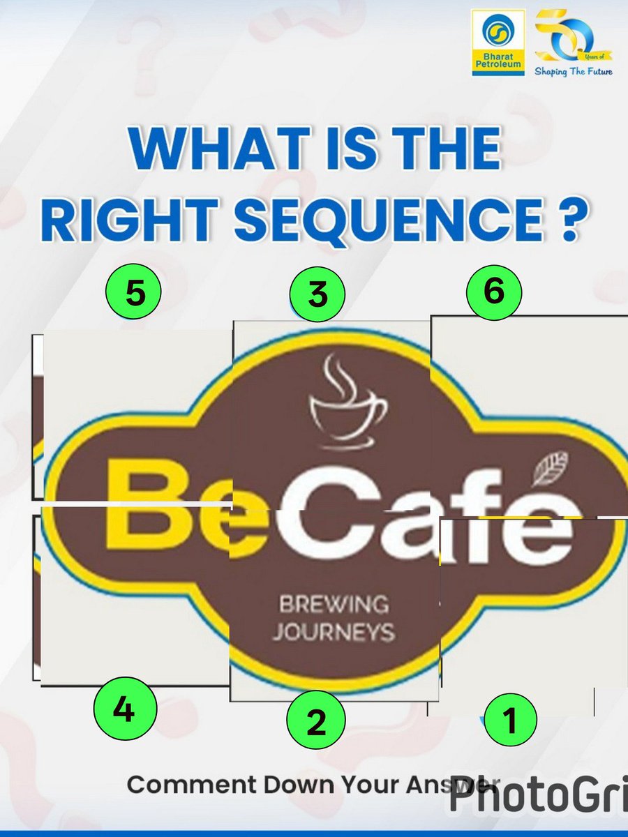 ravimoon64's tweet photo. @BPCLimited ๐นAnsใ
5 - 3 - 6
4 - 2 - 1
#BeCafe #ContestAlert #BPCL #BrainTeaser #PuzzleChallenge #EnergisingLives
@BPCLimited
๐
@mysterioussu @Sunildave1 @JitenMe43613884 @Rambabu0123456 @bhattvai https://t.co/p0oH4NyNwA