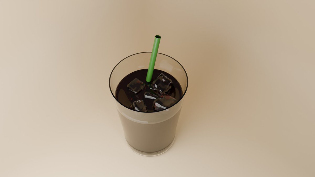 WorldMiriD's tweet photo. 毎日暑いからアイスコーヒーで休憩したいね
 #b3d  #3DCG  #blender https://t.co/0EI5M7SPQ3