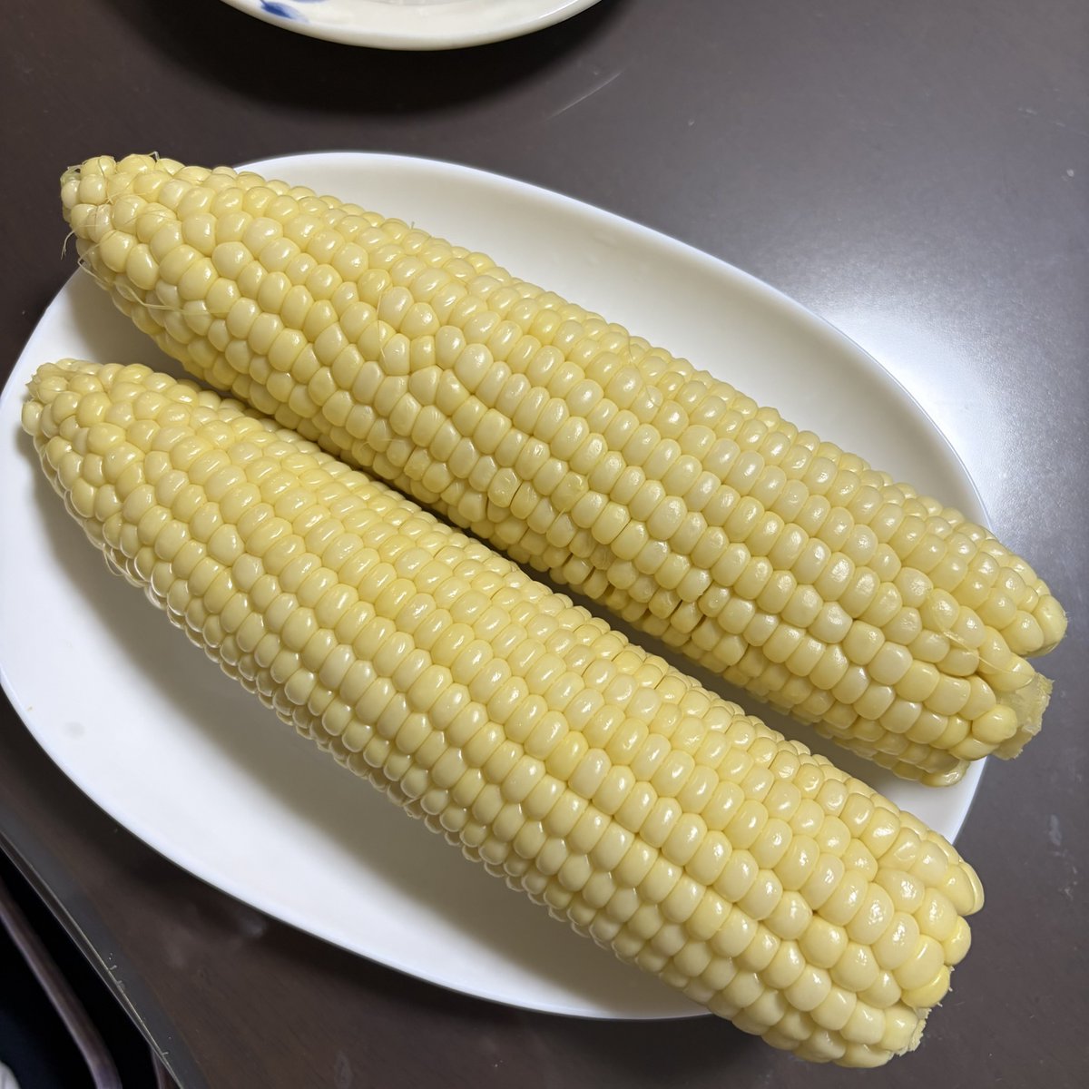 ame_1470's tweet photo. 桃ととうもろこしをいただきまして、ねむあむちゃんに桃をおすそ分けしたんだけどぷぷぷぷ言ってた🥰
美味しかったねぇ〜嬉しいねぇ〜
桃めっっっちゃ甘いし、とうもろこしは北海道のスイートコーンだって！
美味しいもの食べれてしあわせなのだ🫶🏻

 #ねむあむ https://t.co/6fH2NOk5f5