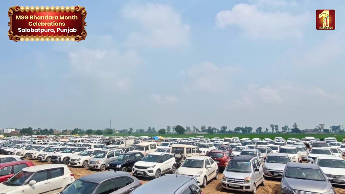 DSSNewsUpdates's tweet photo. श्रद्धा, आस्था और विश्वास के साथ मनाया गया 59वाँ MSG भंडारा माह।
डेरा सच्चा सौदा व मानवता भलाई केंद्र, शाह सतनाम जी रूहानी धाम, राजगढ़, सलाबतपुरा में आज पंजाब के कोने-कोने से लाखों श्रद्धालुओं ने शिरकत की और पावन भंडारा माह मनाया।
समस्त साध संगत ने रुहानी खुशी ग्रहण करते हुए अनुशासन के साथ सत्संग सुना, व गुरु वचनों को अपने दिलों में उतारा।
प्रस्तुत हैं सेवा, समर्पण, विश्वास और आस्था के इस पर्व की कुछ झलकियां।

#MSGBhandara #SaintDrMSG #RamRahim #GurmeetRamRahimSingh #DeraSachaSauda #Celebrations