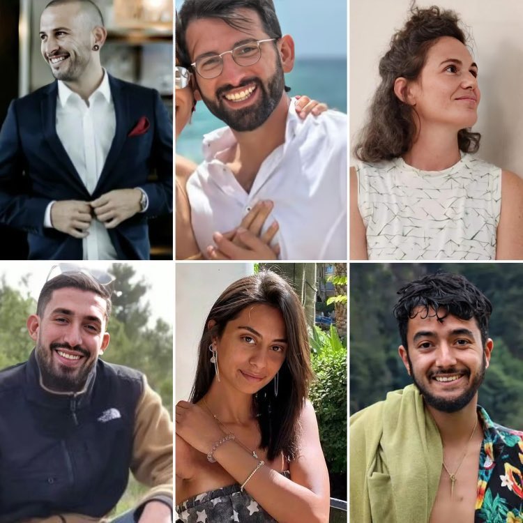 YoniTobias's tweet photo. Tonight is the Yahrtzeit of Alex (Alexander) Lobanov, Ori Danino, Carmel Gat, Almog Sarusi.  Eden Yerushalmi Hersh Goldberg-Polin.

They were all shot at point blank in a Hamas tunnel that Gazans built under a kindergarten.

These 6 Israeli hostages were starved to near death and then murdered. 

Please remember them tonight by doing a good deed in their memory 🕯️