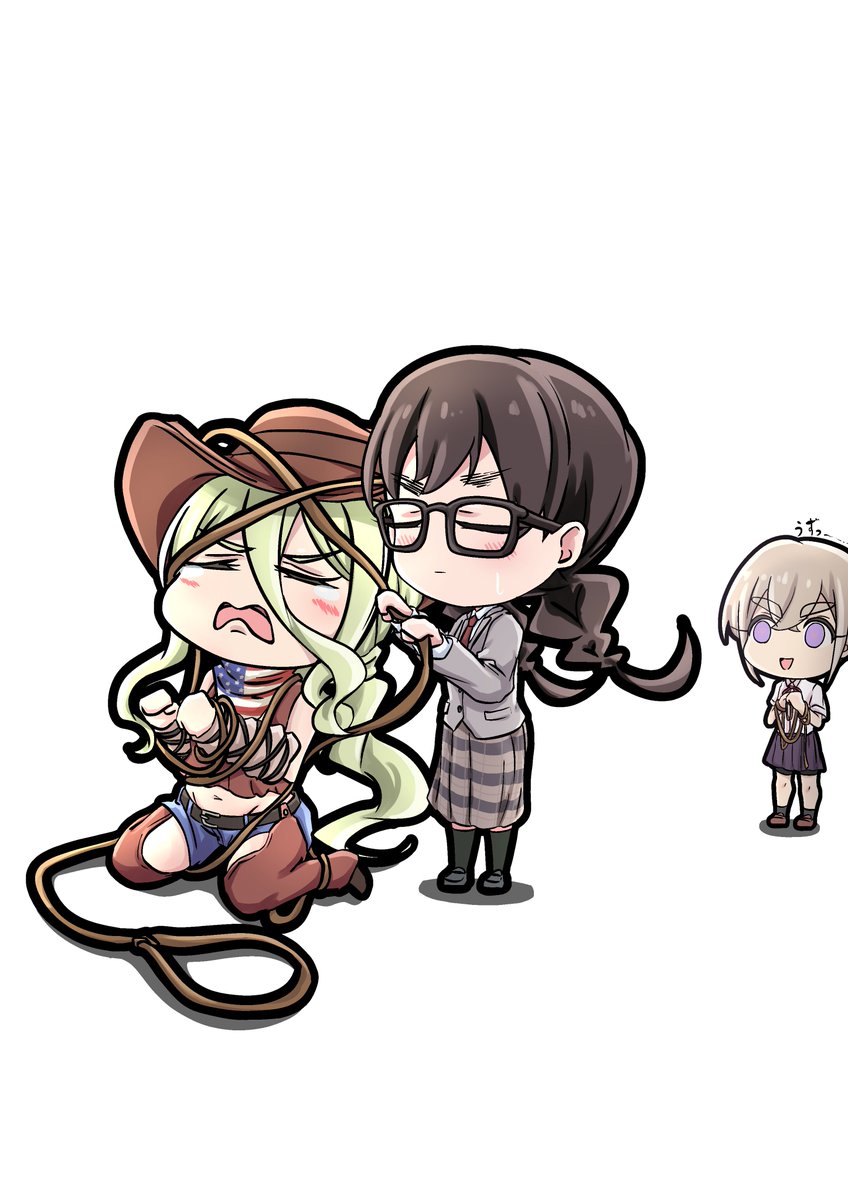 semiguchimel's tweet photo. アメ～リカロープワーク

#100カノファンアート https://t.co/eQacdgRg8E