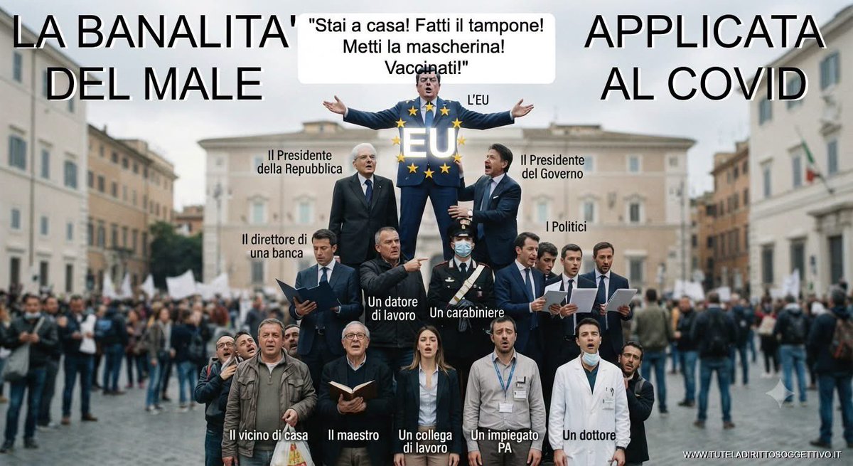 tutela_diritto's tweet photo. LA BANALITA' DEL MALE APPLICATA AL #COVID 

LEGGI QUI ---> https://t.co/QO7m9wLeVE

Alessandra Ghisla - Consulente con studi di Diritti Naturali dell’Essere Umano e tecniche di difesa in Autotutela del Cittadino Italiano

SII CONSAPEVOLE, SII LIBERO https://t.co/Mp66fNZD6Z
