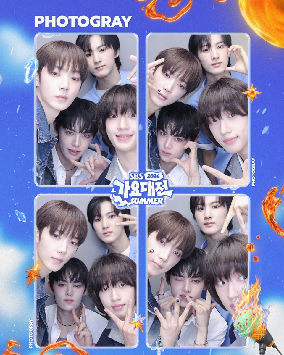 SBSNOW's tweet photo. 전 약해요. 우리 애들 얼굴에 약해요.
에어컨도 필요없어! 나는 가요대전 네컷만 있으면 돼 🫧 1.💫

💗AxMxP (에이엠피)
💗IDID (아이딧)
💗Baby DONT Cry
💗ALPHA DRIVE ONE

SBS <2026 SBS 가요대전 SUMMER>
☞ 8월 17일 [월] 오후 4시

#SBS #2026SBS가요대전SUMMER #SBS가요대전
#포토그레이 #PHOTOGRAY