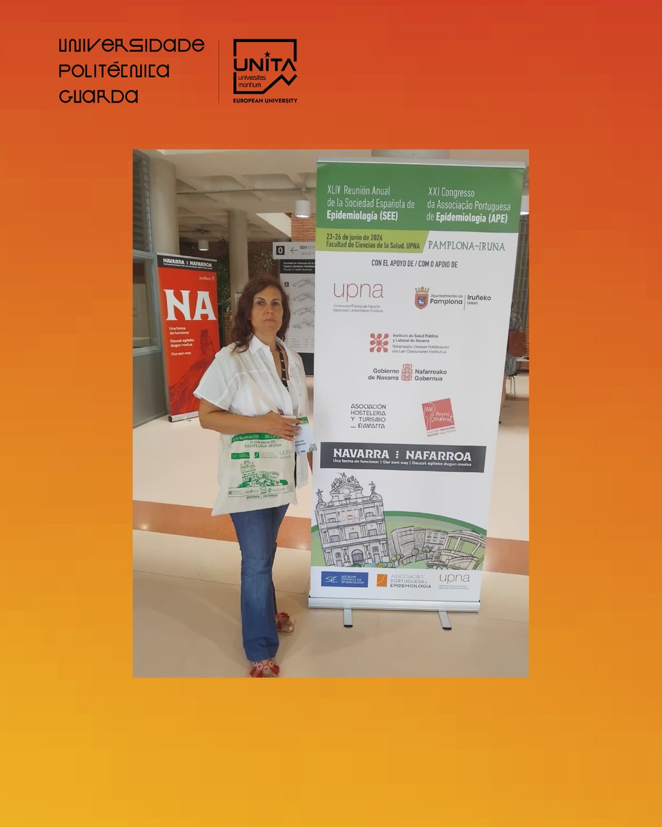 upguarda's tweet photo. A docente da Escola Superior de Saúde da UPG, Ermelinda Marques, participou na XLIV Reunión Anual de la Sociedad Española de Epidemiología e no XXI Congresso da Associação Portuguesa de Epidemiologia, que decorreu em Pamplona, em Espanha, no final do mês de junho. 🇪🇸 https://t.co/W7uJYnRJl1