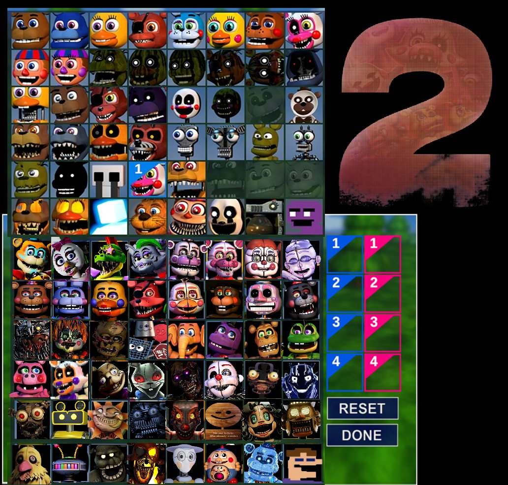 DevSprings's tweet photo. FNAF World 2 Roster Prediciton with @SpacedOutTracey 

We went off the idea of them doubling the amount of characters included https://t.co/XiNTdDp2rj