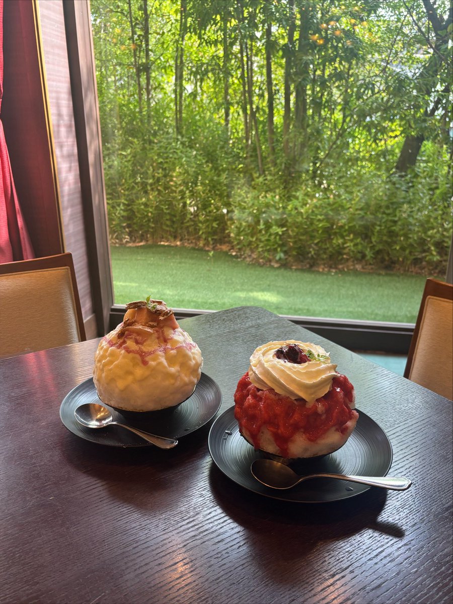 1212__82's tweet photo. 今年初かき氷美味しかった〜🍧 https://t.co/DnBrTfuSih