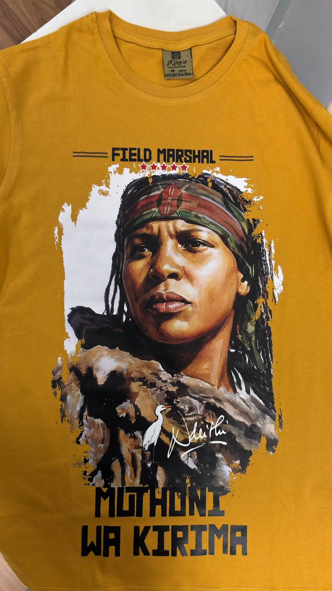ndeithikariuki's tweet photo. Field Marshals Collection merch, Dedan Kimathi tshirt. 

Other designs available: FM Muthoni wa Kirima, FM Musa Mwariama and FM Baimungi Marete.

DM me to order yours.

#dedankimathi #FieldMarshalsCollection #MauMau #liveartwithndeithi https://t.co/fImtnuETvh